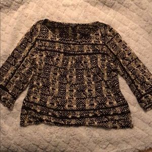 Lucky 🍀 Black and Tan 3/4 length top